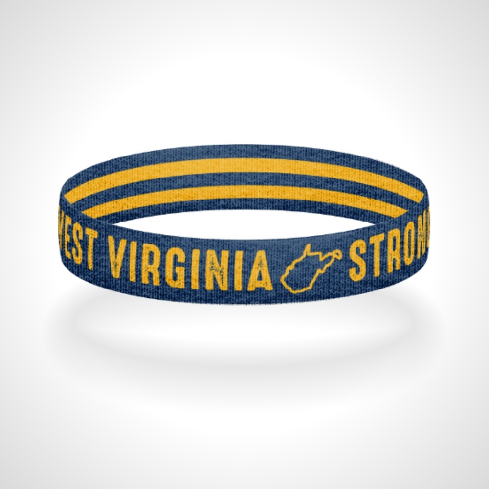 Reversible West Virginia Strong Bracelet Wristband